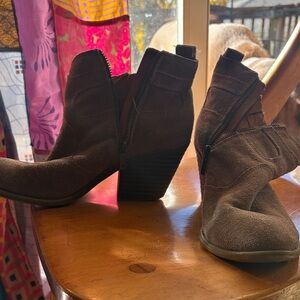 Lucky Brand Light Brown Suede Ankle Boots